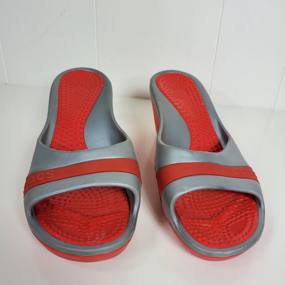 Crocs Sassery 3" wedge slipon sandles size 7 - Picture 10 of 10